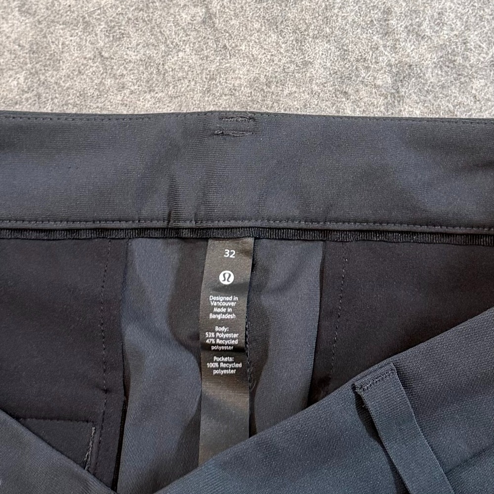 Lululemon Athletica Graphite Gray Commission Classic Fit 33" Pants Men's Size 32 - Picture 4 of 6